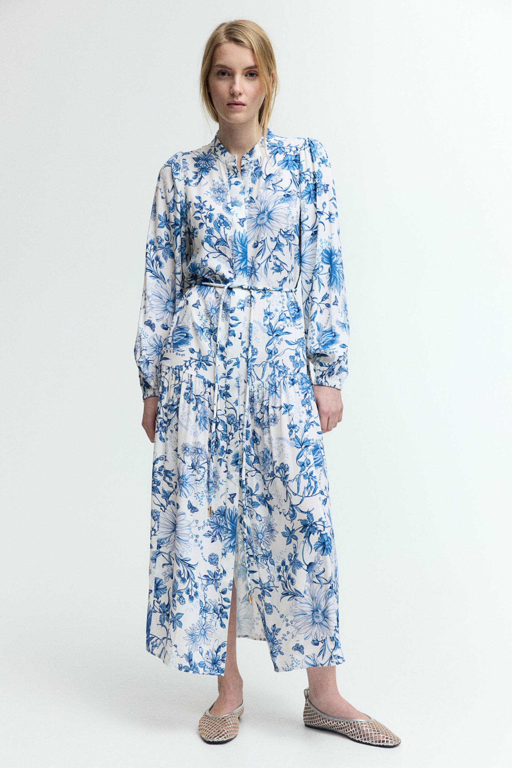 Long Puff Sleeve Dress
