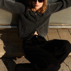 Pocket Front Collared Cardigan