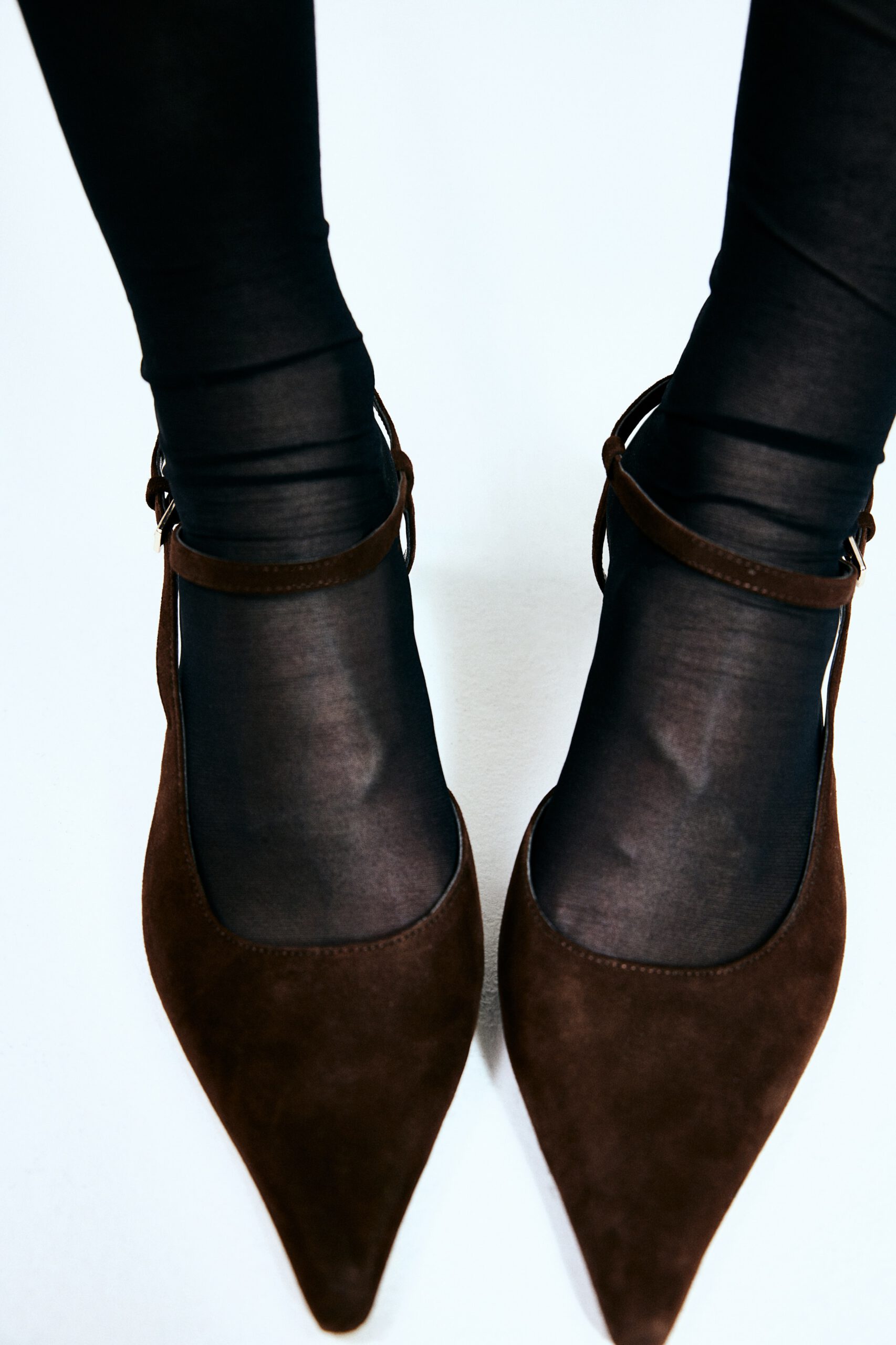 Pointed Leather High Heels