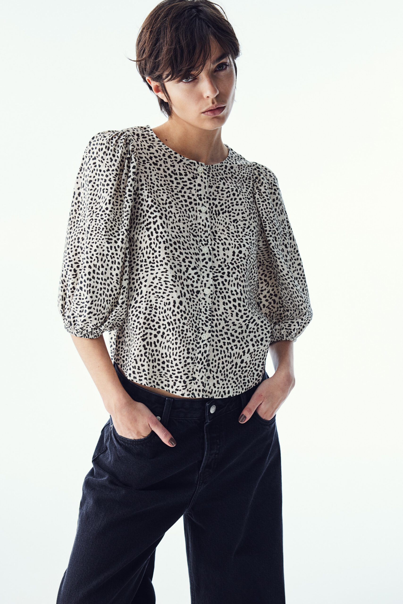 Linen Blend Blouse